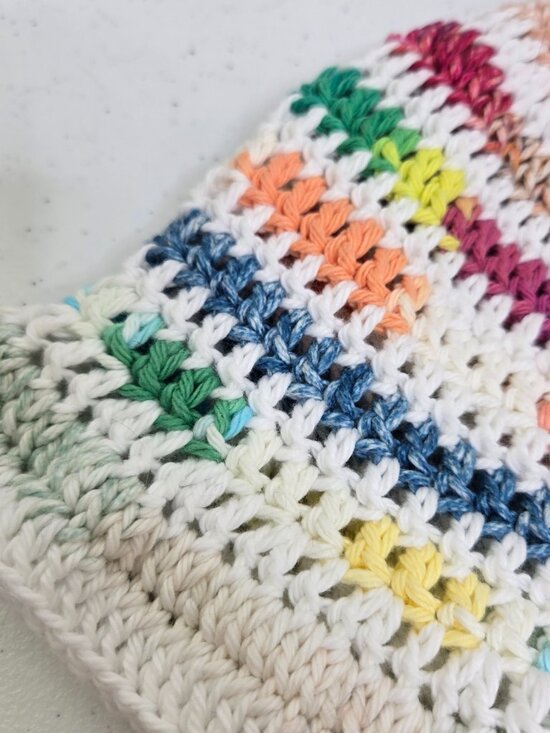 Scrap Crochet Bucket Hat: Multicolor Cotton Summer Beanie main image 10
